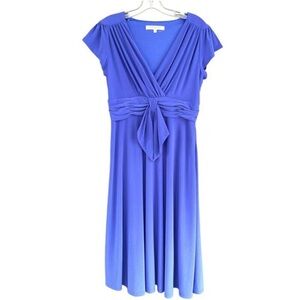 Evan Picone Vibrant Blue Midi Dress